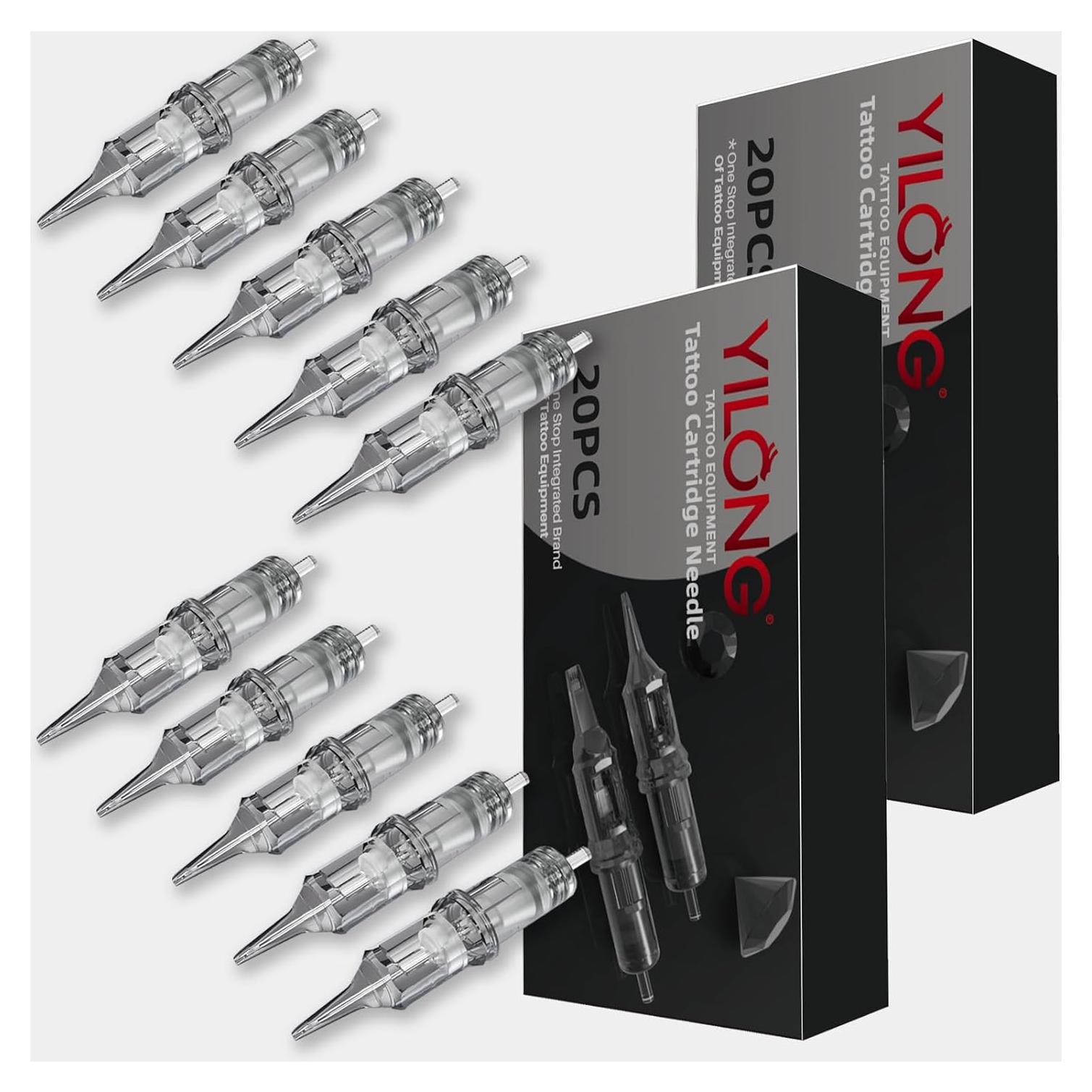 Agujas de Tatuaje YILONG 20pcs 0.3mm Liner Redondo Desechables