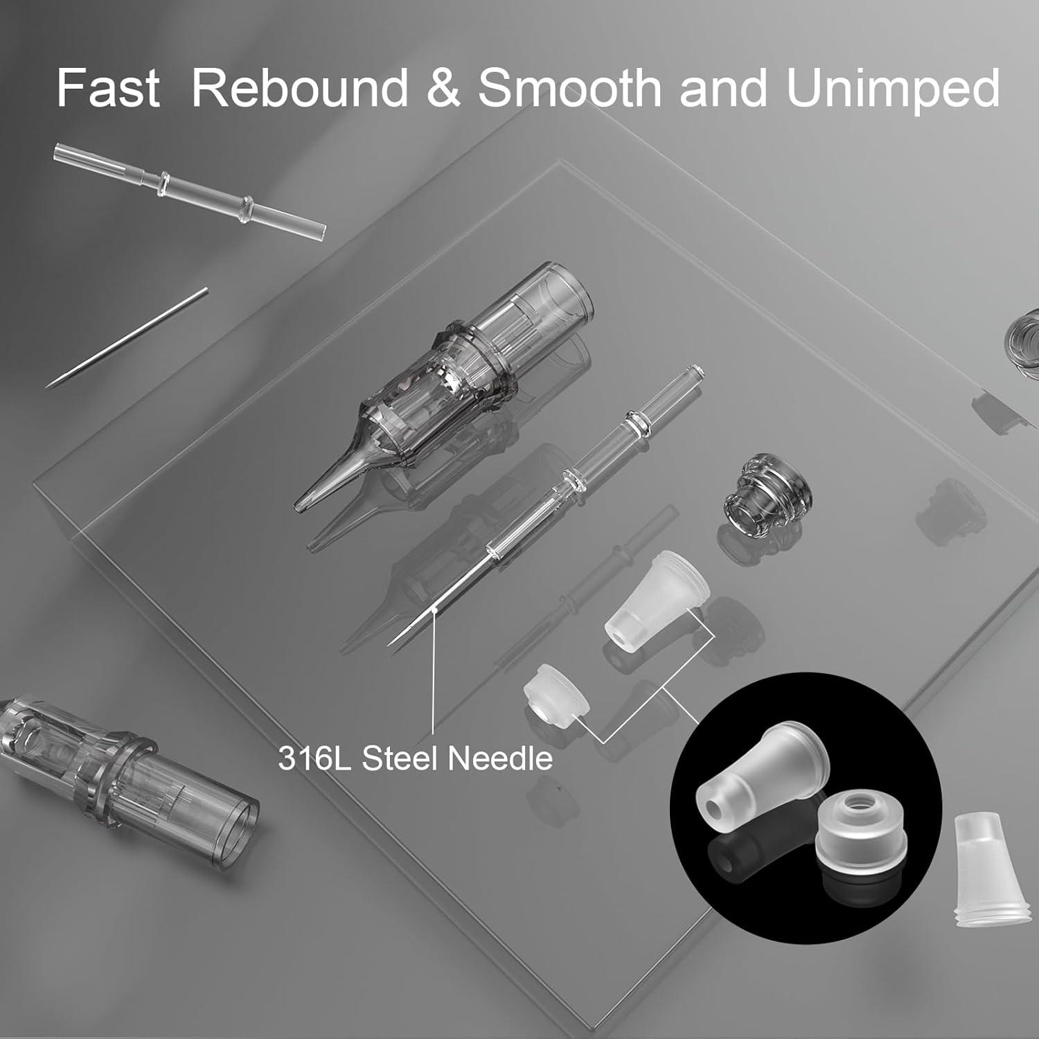 Agujas de Tatuaje YILONG 20pcs 0.3mm Liner Redondo Desechables