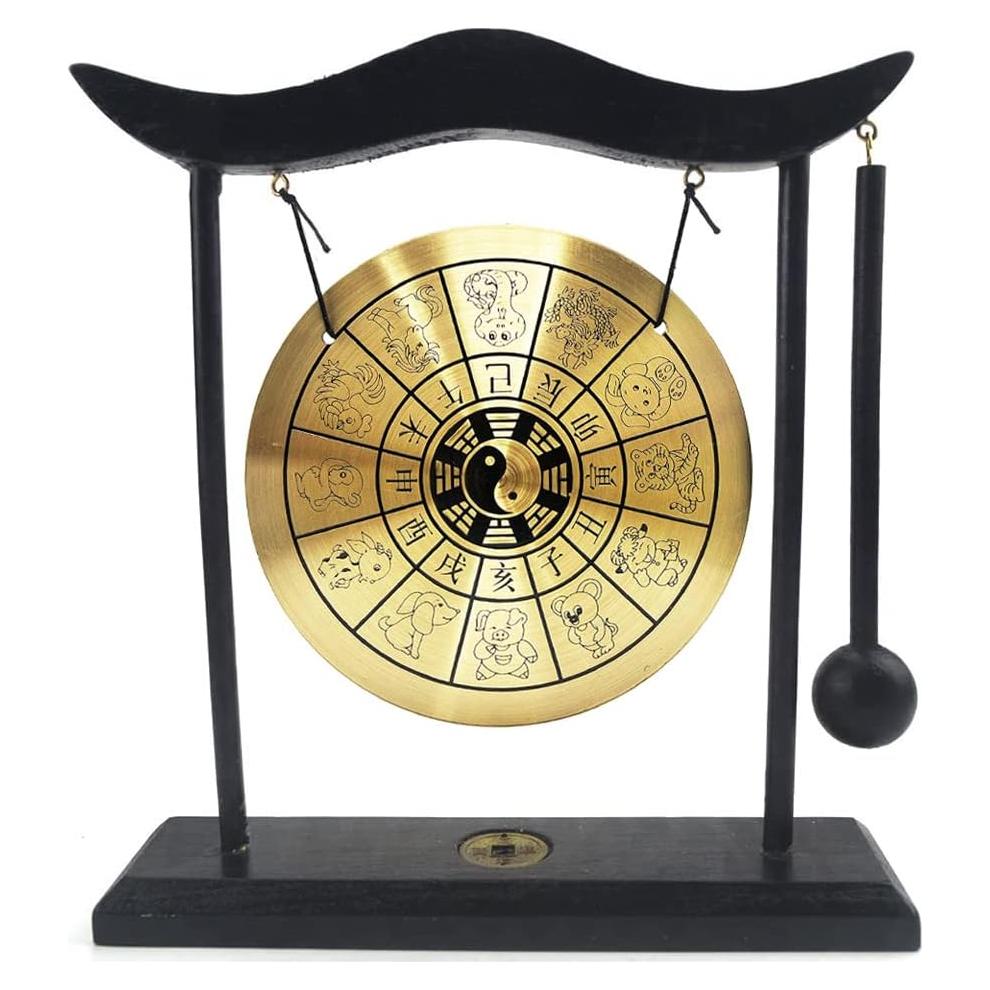 Gong de Escritorio Feng Shui Hooshing de Bronce 19 cm