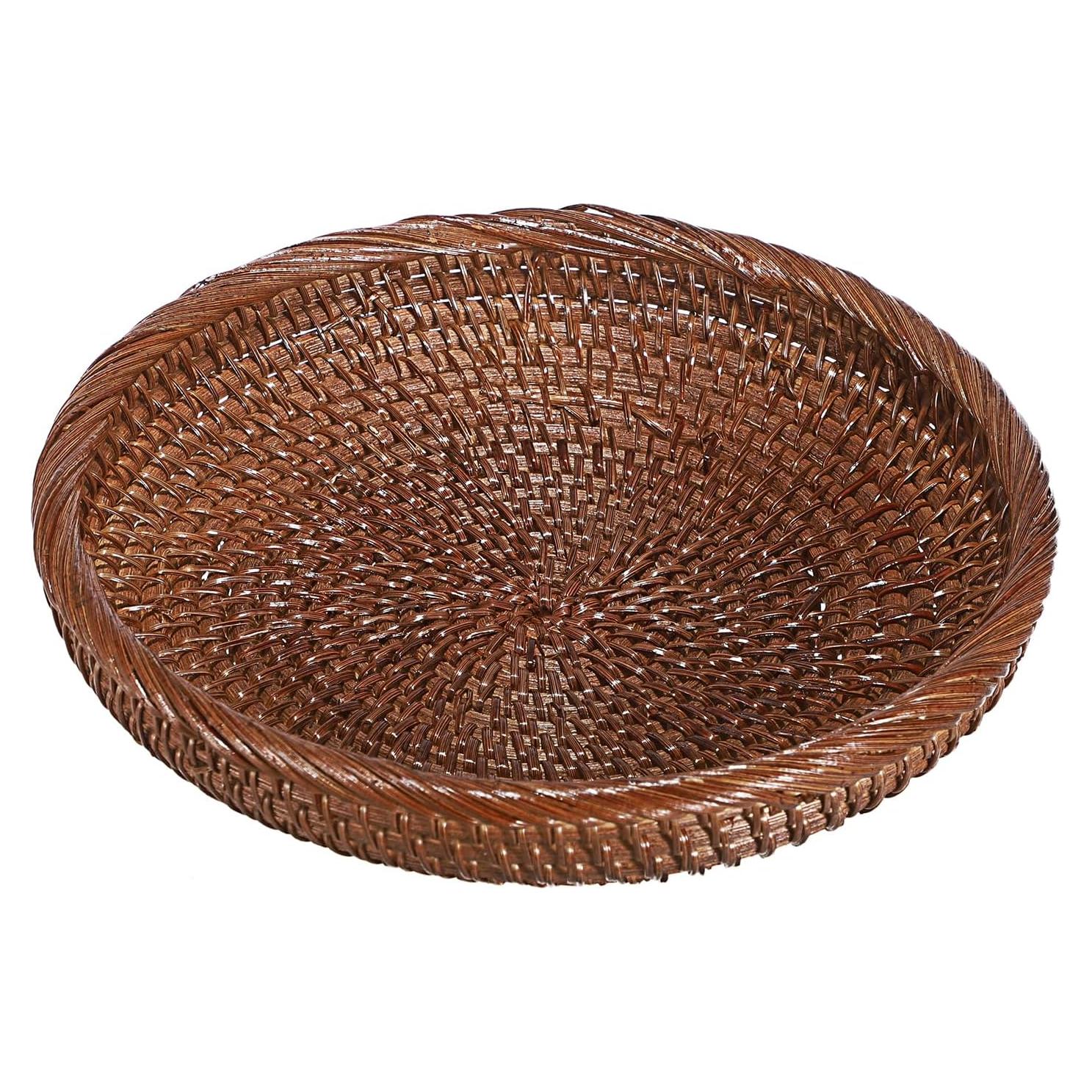 Cesto de Ratán Hipiwe Redondo 19.3cm Marrón Organizador