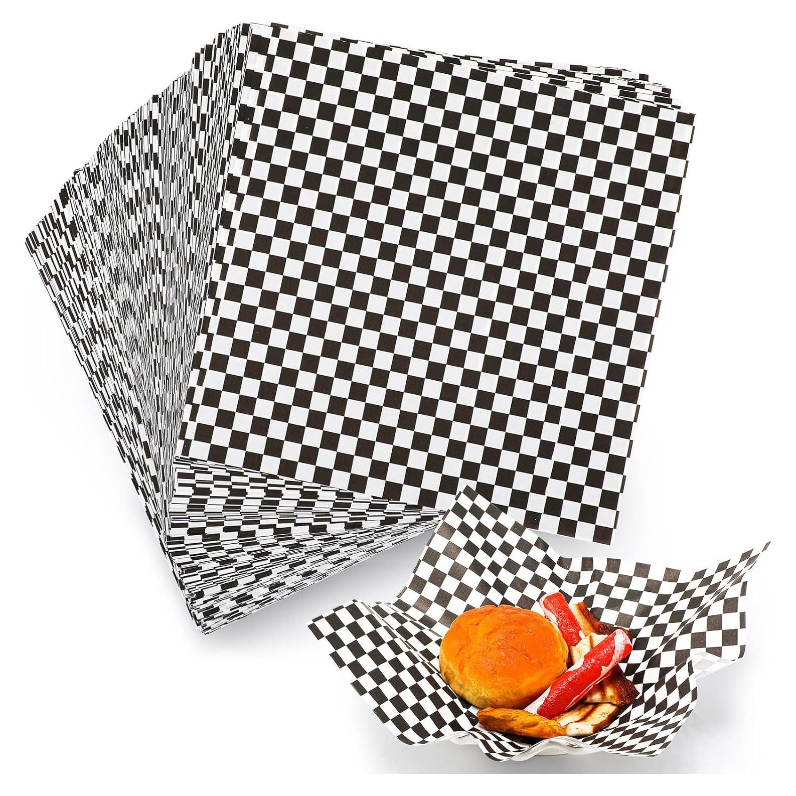 1000 Hojas de Papel Deli Encerado Spakon 30.48 cm Negro-Blanco