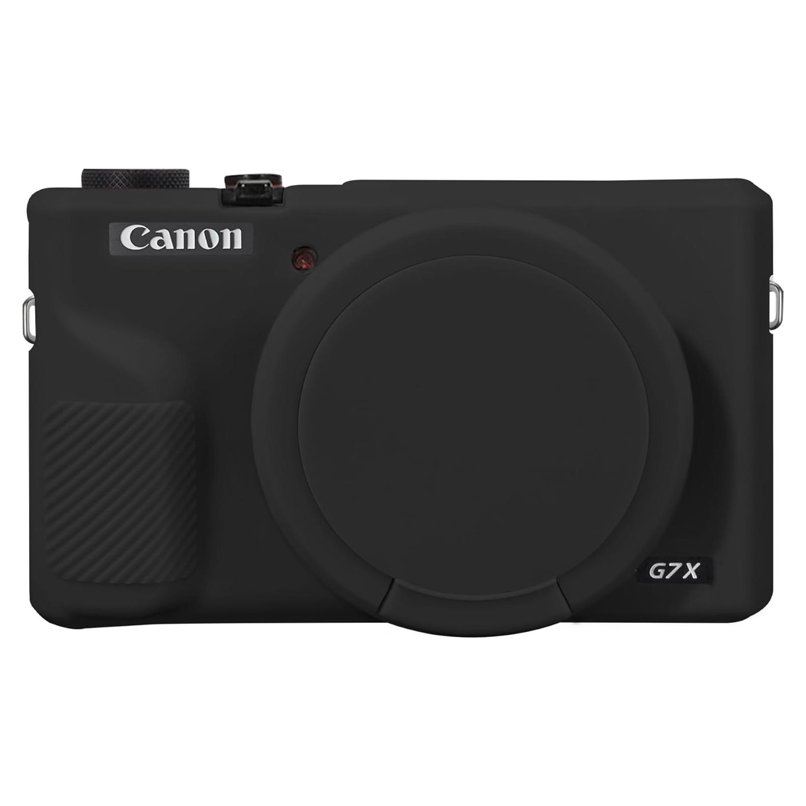 Funda de Silicona Suave Canboc para Canon G7X Mark III - Negra