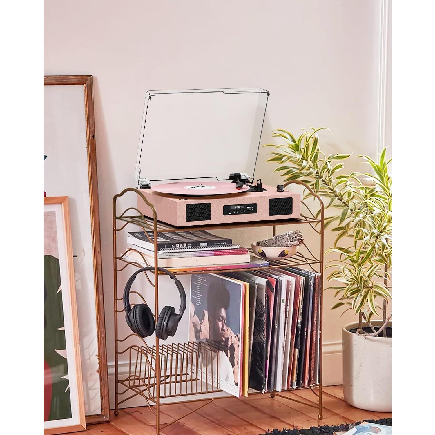 Reproductor de Vinilo Bluetooth DANFI AUDIO TE-2017 Rosa