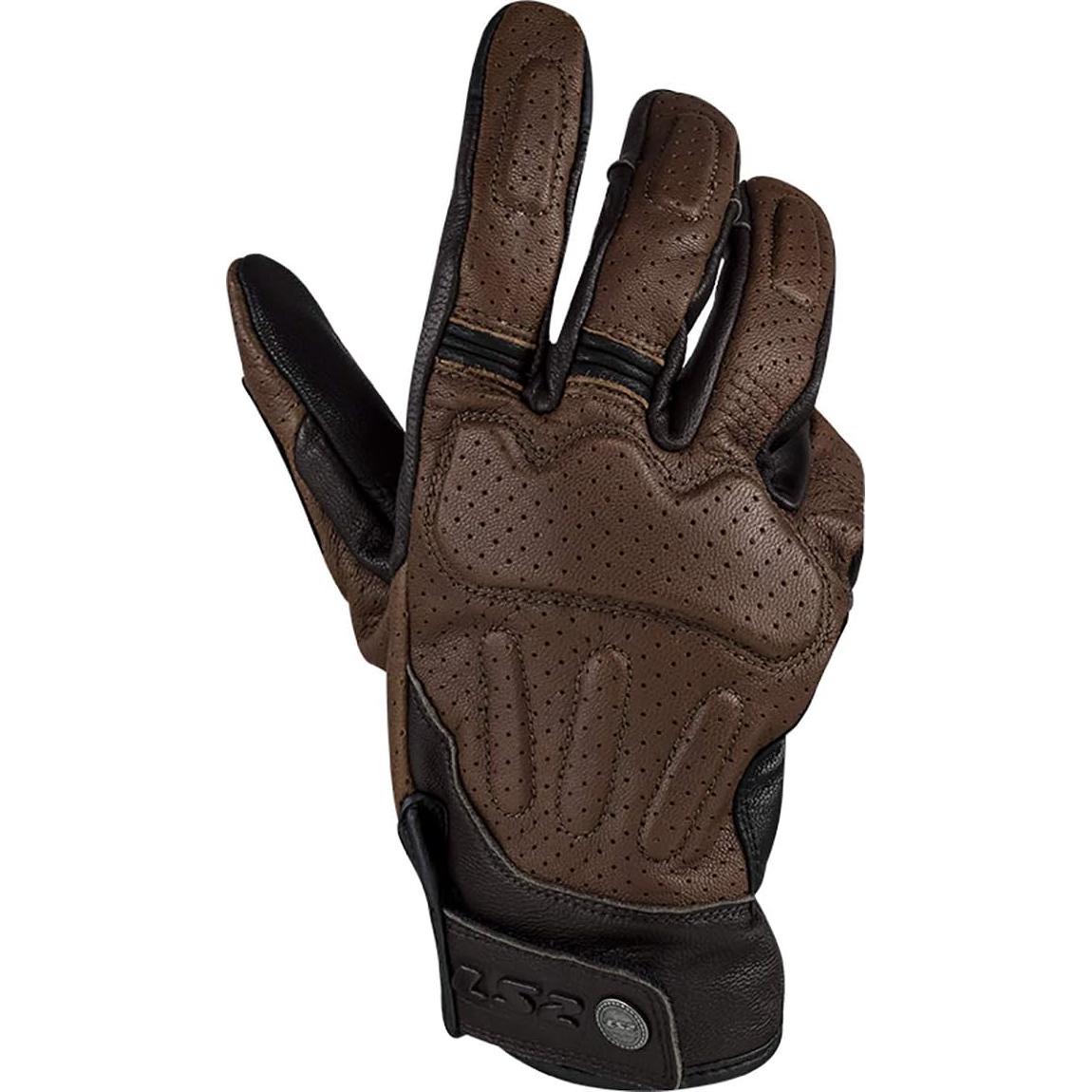 Guante corto de cuero LS2 Rust Marrón X-Large