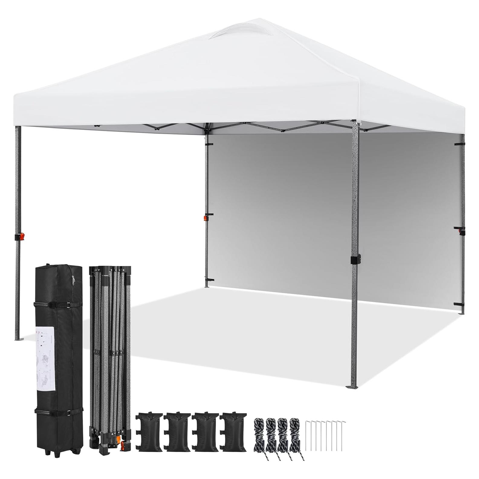 Carpa Plegable 3x3m Yaheetech con Pared Lateral y Accesorios