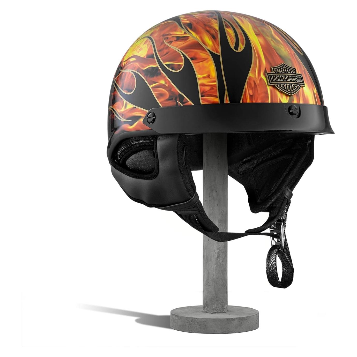 Casco Harley-Davidson Fire Breather J02 Naranja Pequeño