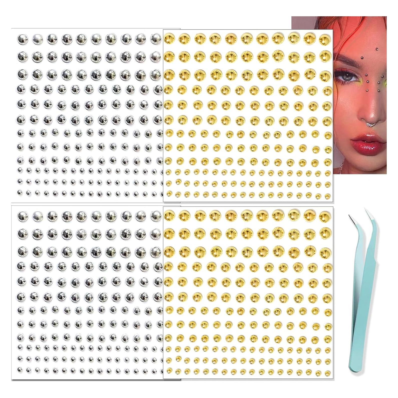 Gemas Faciales Falsas NOOEPC - 660 Piezas Autoadhesivas