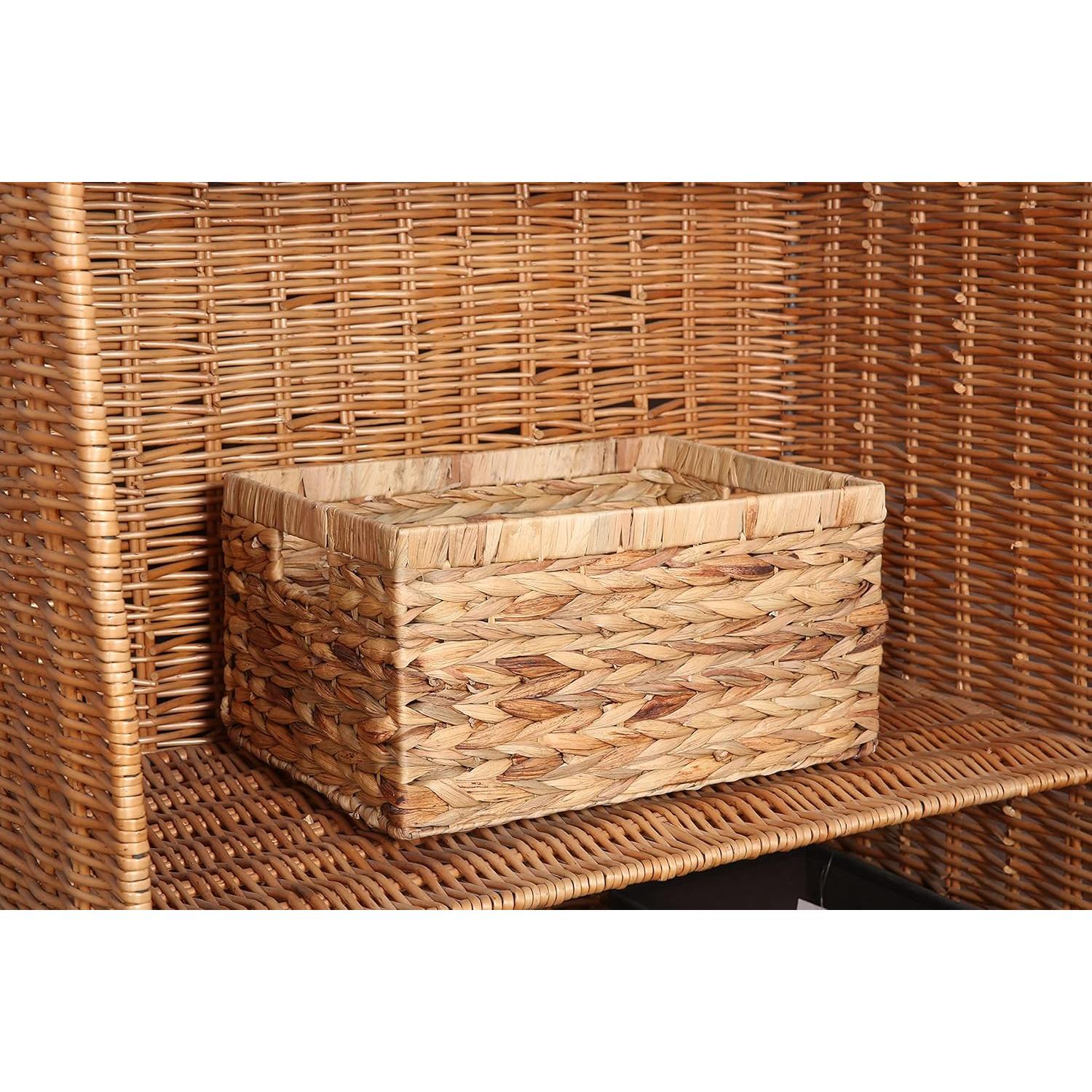 Cesta de Almacenamiento Rectangular SHCMSADO Juncos 38.4x28x20cm