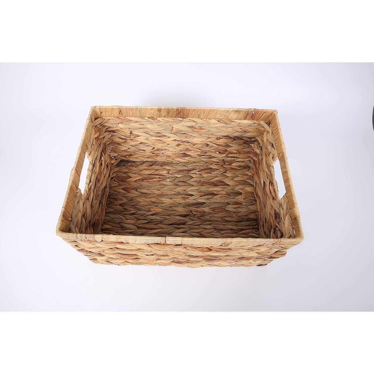 Cesta de Almacenamiento Rectangular SHCMSADO Juncos 38.4x28x20cm