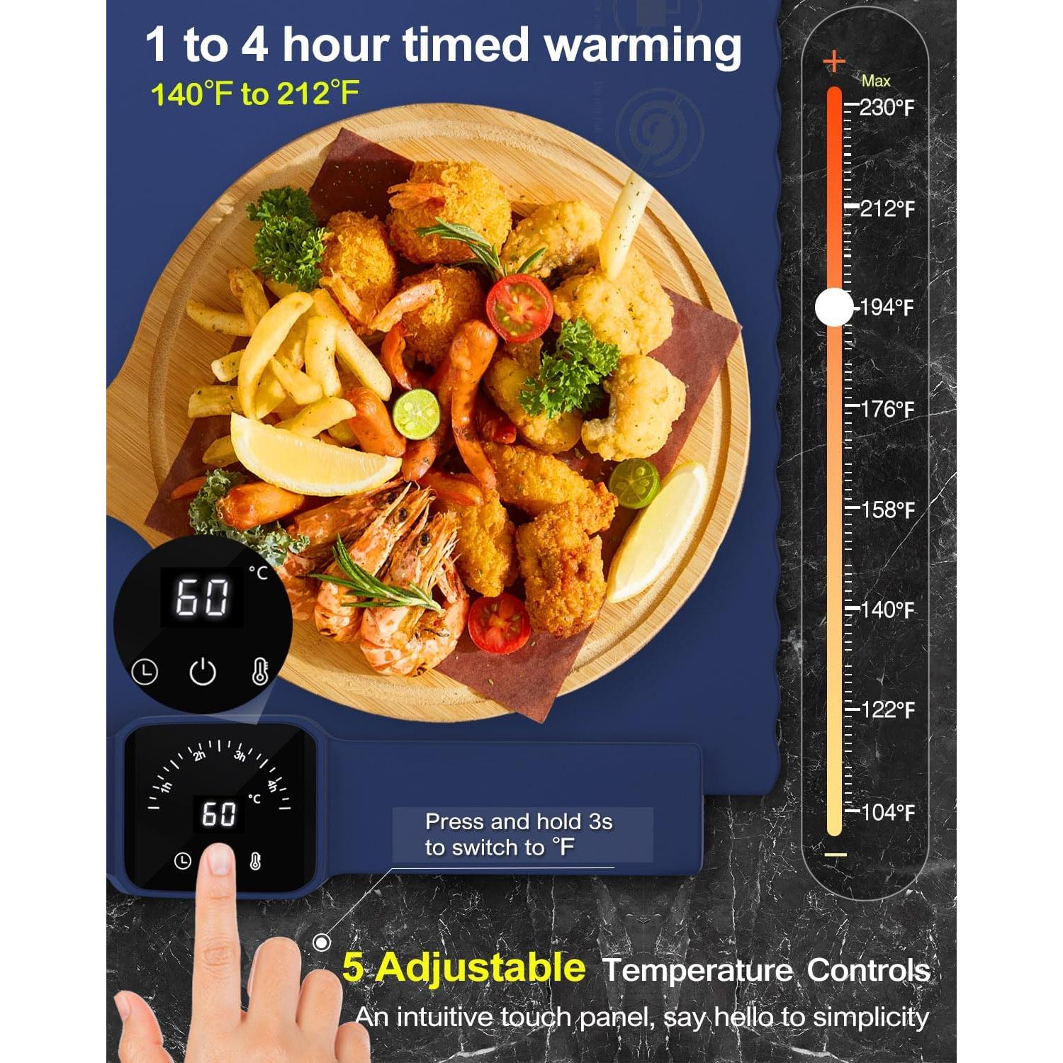 Bandeja Calentadora Eléctrica Edicc S-501 Plegable 1.59 kg