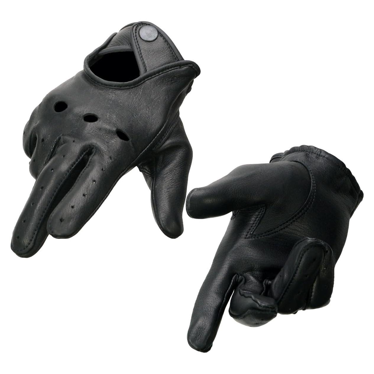 Guantes de motocicleta Milwaukee Leather SH869 piel ciervo negro