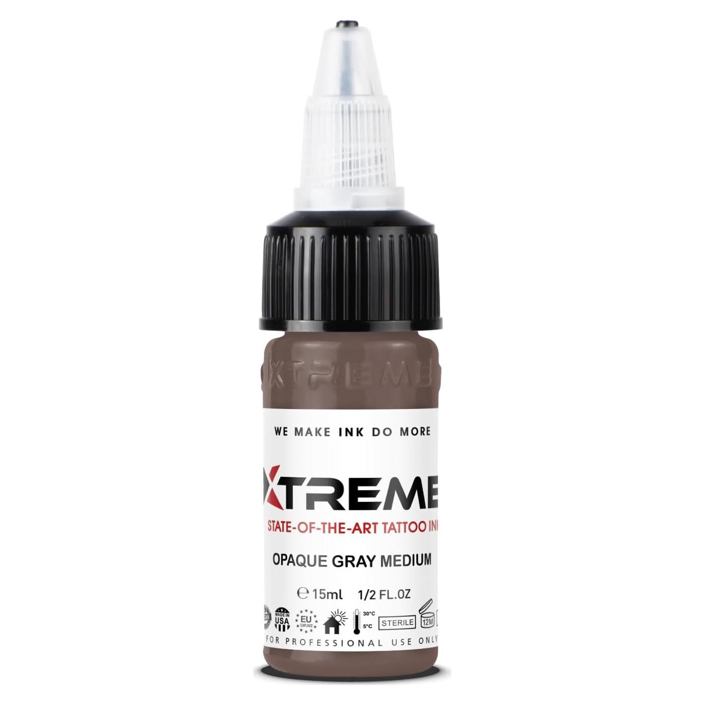 Tinta de Tatuaje Xtreme Gris Medio 14.79 ml Libre de Acrílicos
