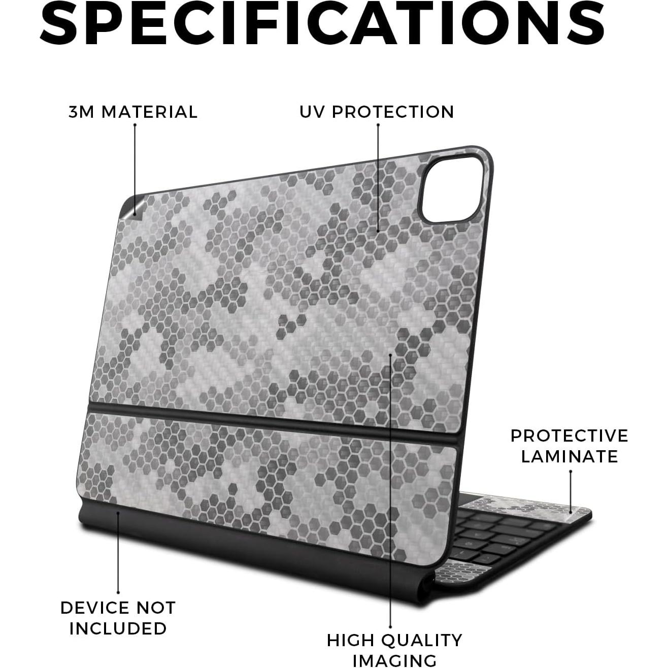 Piel de fibra de carbono MightySkins para Apple Magic Keyboard 13" 2024 - Camo Hexadots