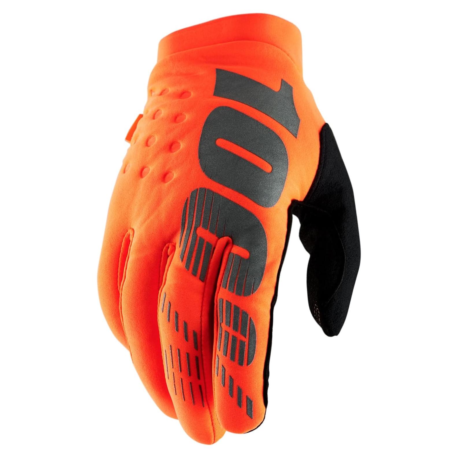 Guantes de Motocross 100% BRISKER Naranja Fluo Adulto Grande