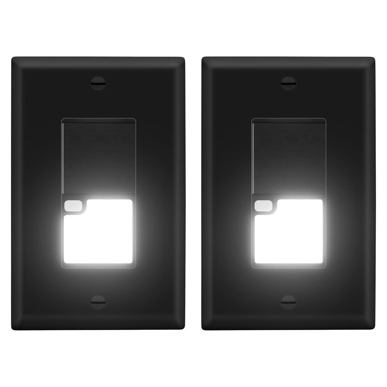 Interruptor de Luz LED LIDER con Sensor Automático Negro 2-Pack