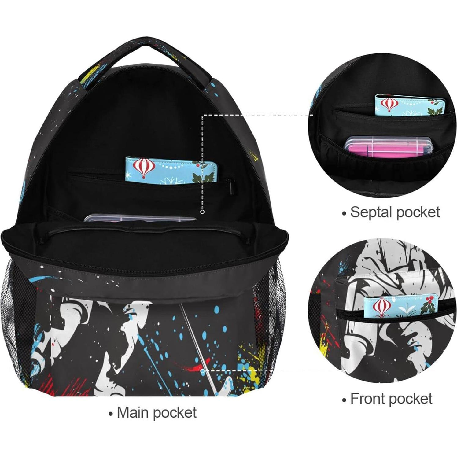 Mochila Escolar Negra ALAZA 16" para Niños y Niñas