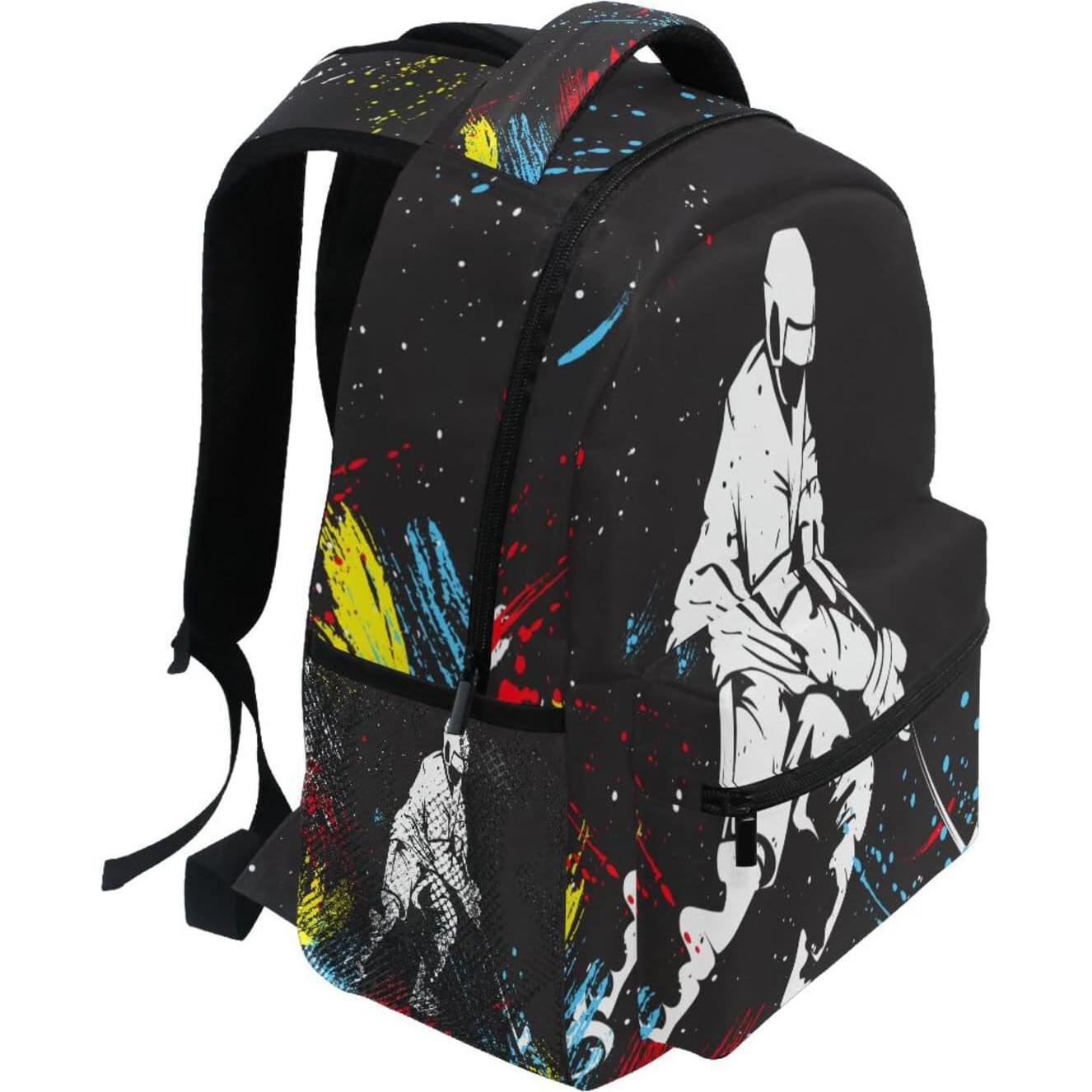 Mochila Escolar Negra ALAZA 16" para Niños y Niñas