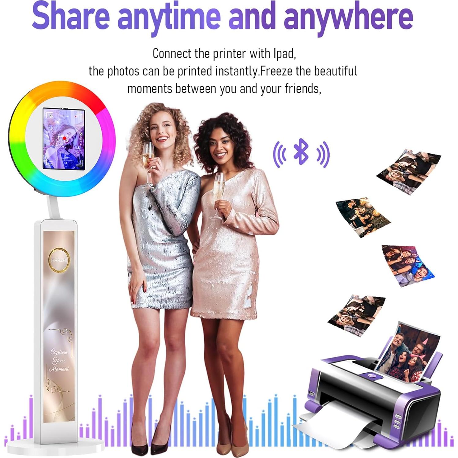 Cabina de Fotos Portátil HARZHI para iPad 10.2" a 12.9"