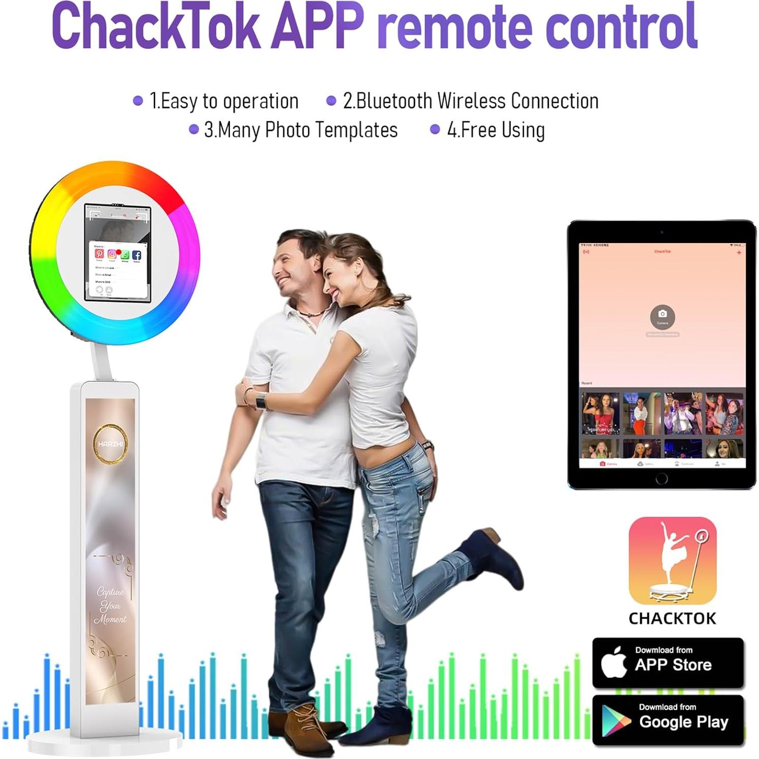 Cabina de Fotos Portátil HARZHI para iPad 10.2" a 12.9"