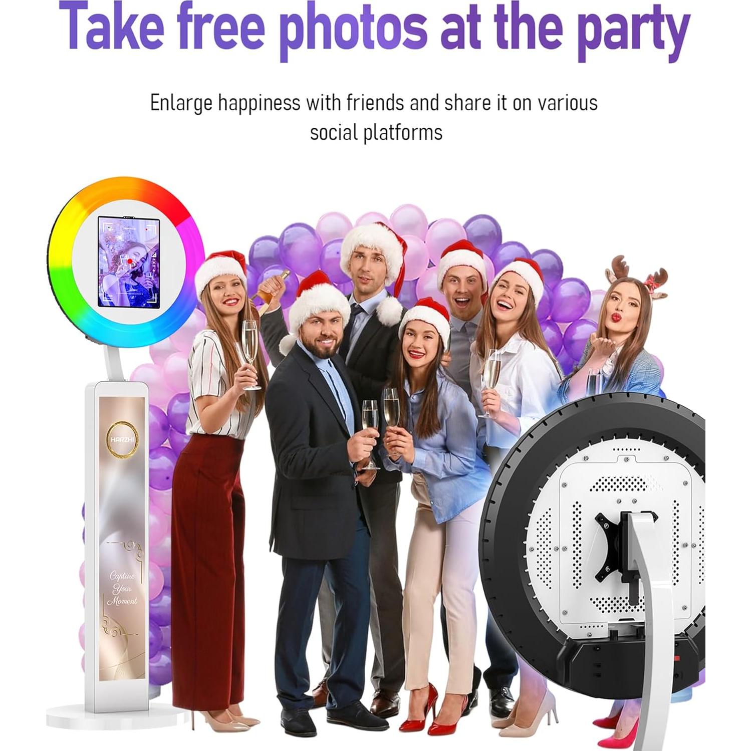 Cabina de Fotos Portátil HARZHI para iPad 10.2" a 12.9"