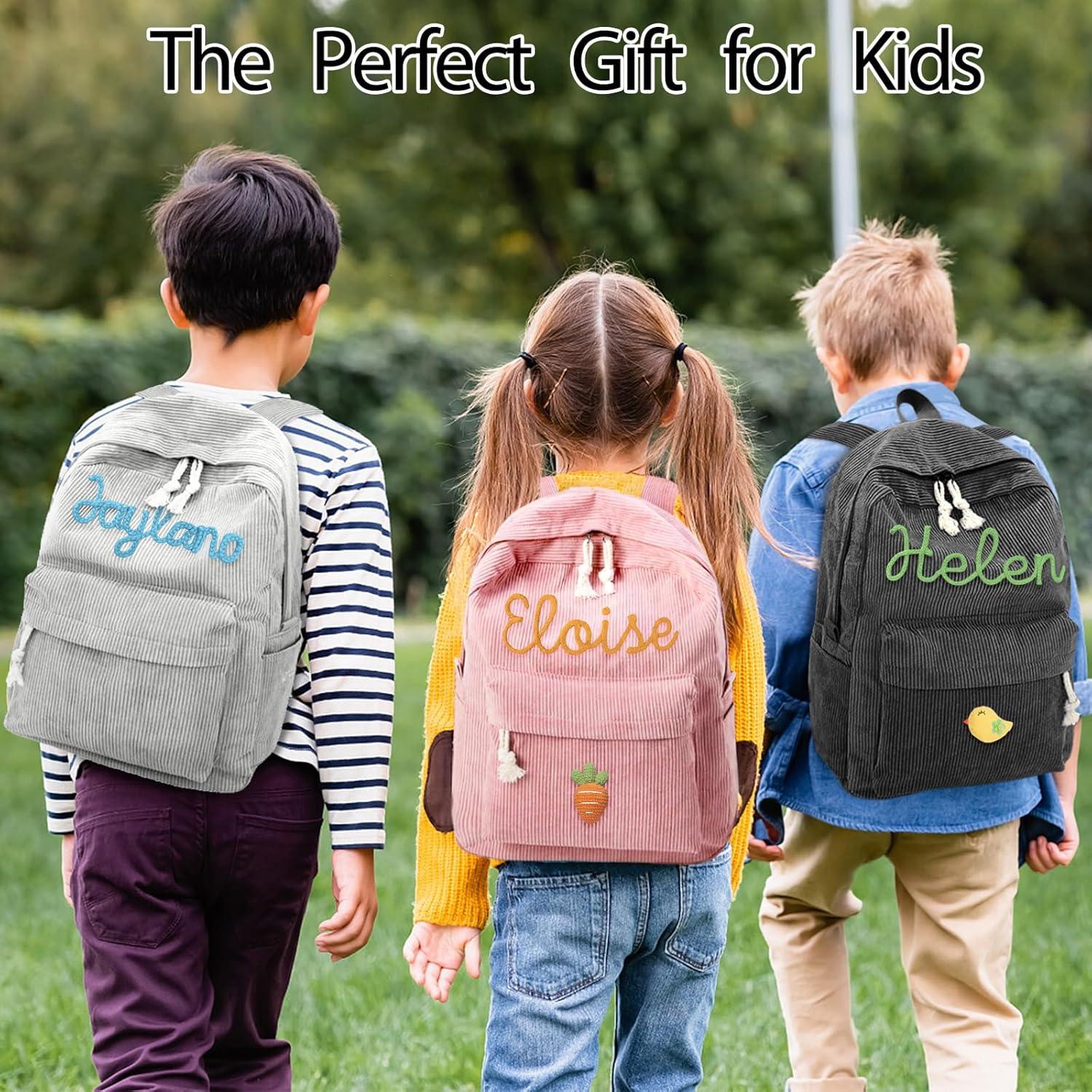 Mochila Personalizada Negra Corduroy 15L para Niños y Adultos