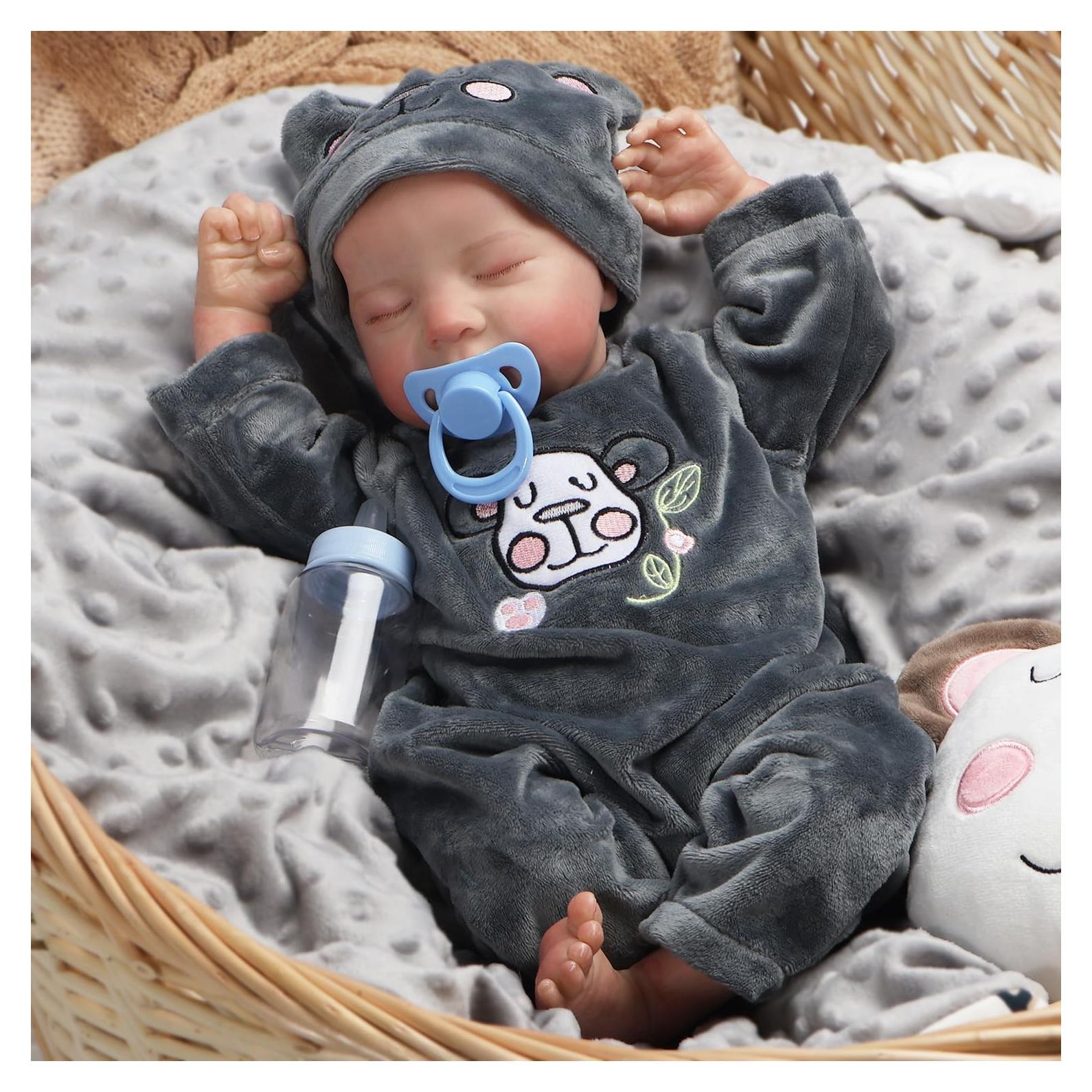 Muñeca Reborn 45.72 cm DAYOFF KIDS Realista con Accesorios