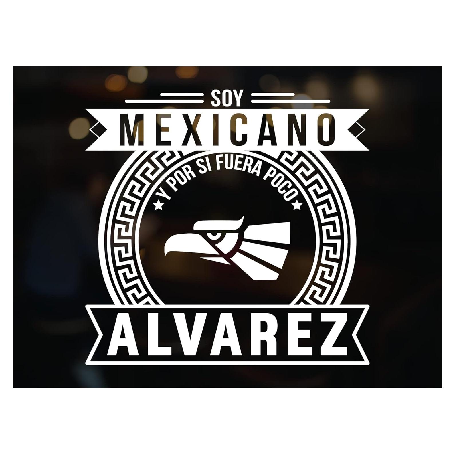Calcomanía Personalizada Mexicana Alvarez 7x7 para Carro