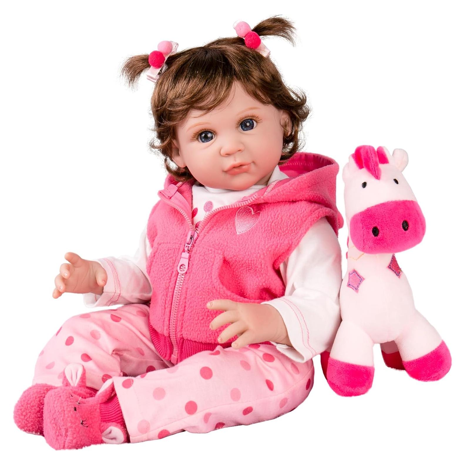 Muñeca Reborn Aori 55.88 cm Bebé Realista con Accesorios