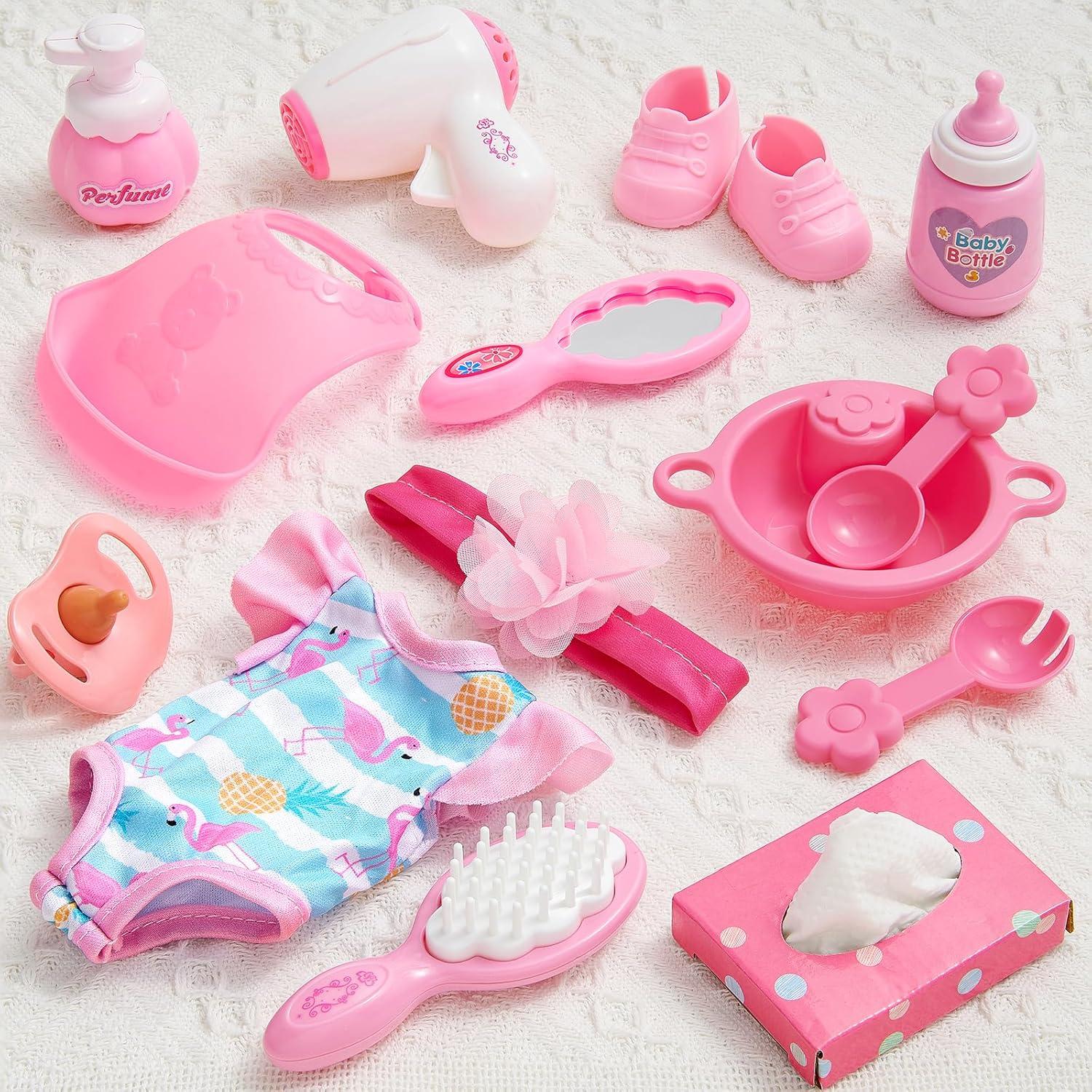 Conjunto Cochecito Muñeca Golray 17 Piezas 30,48 cm