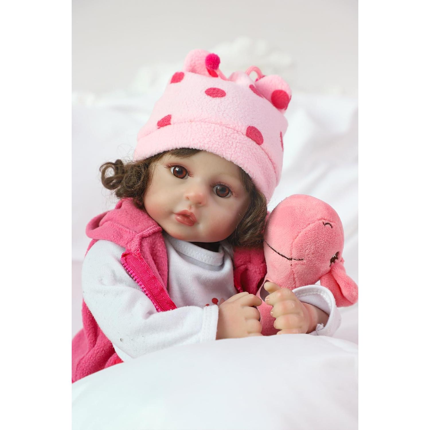 Muñeca Reborn Kaydora 45.72 cm niña con accesorios