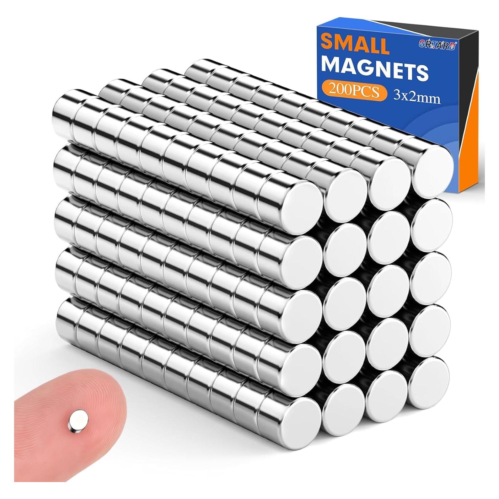 Imanes de Neodimio Grtard 200 Piezas 3x2mm para Manualidades