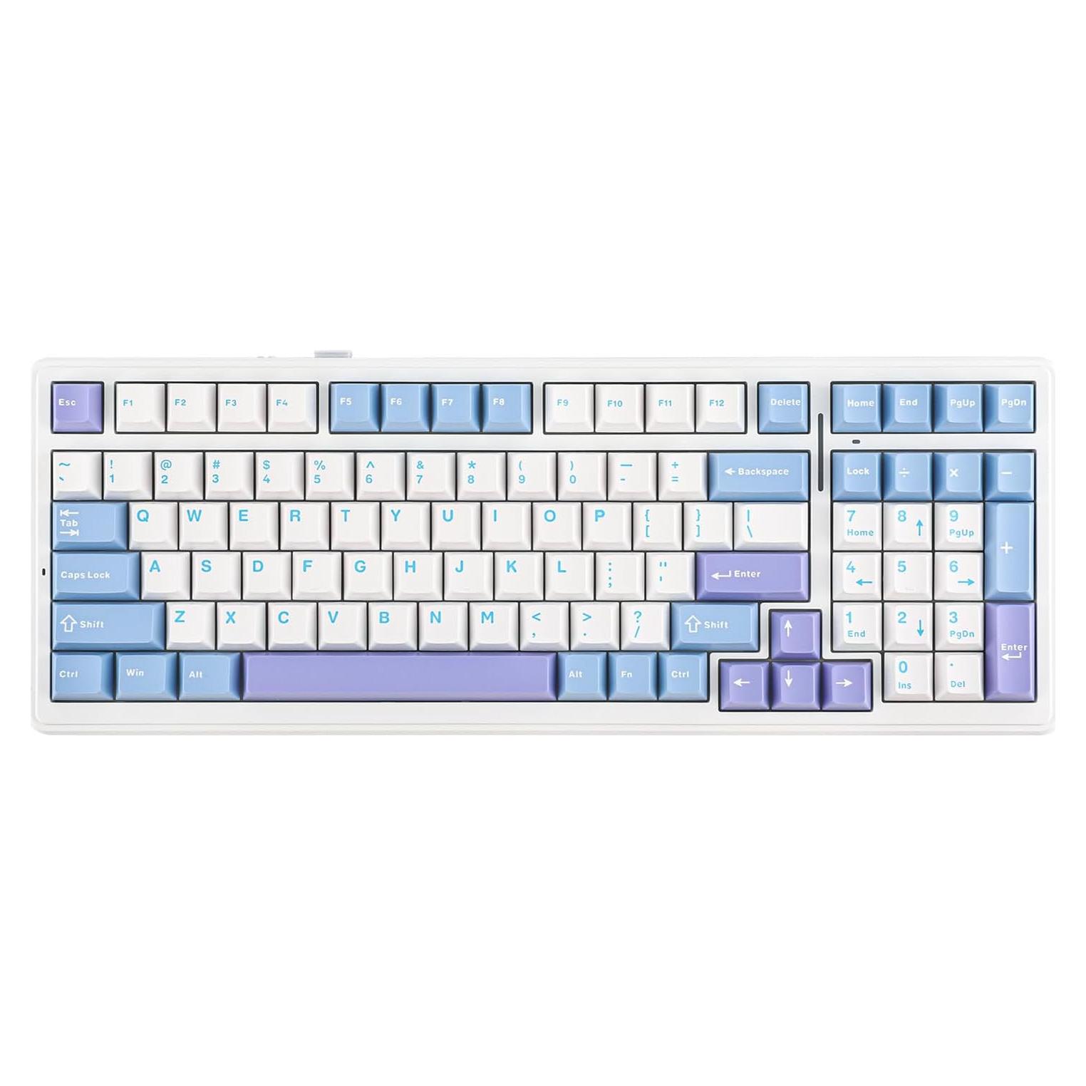 Teclado Mecánico Inalámbrico EPOMAKER F99 96% Azul Claro