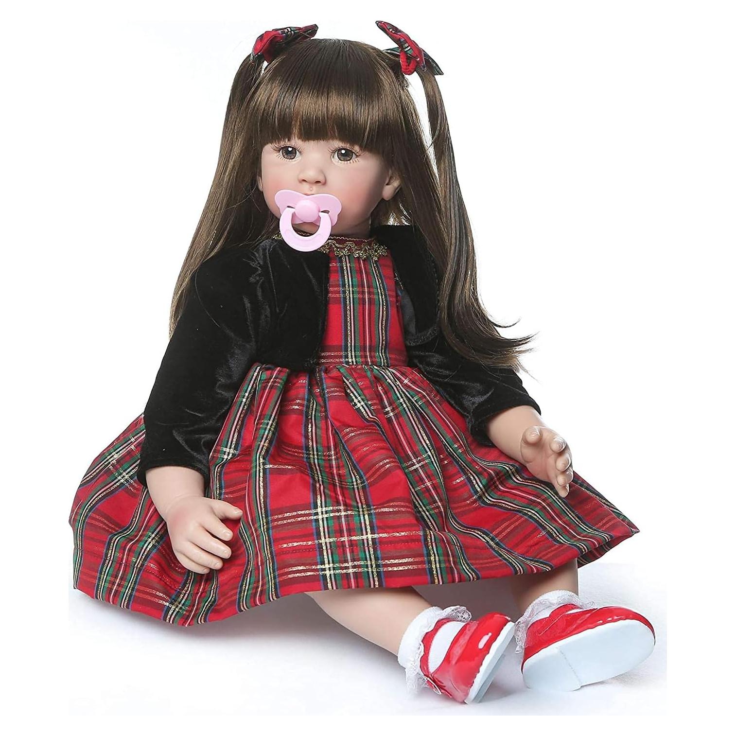 Muñeca Reborn Niña 60,96 cm Silicona Suave Vestido Princesa