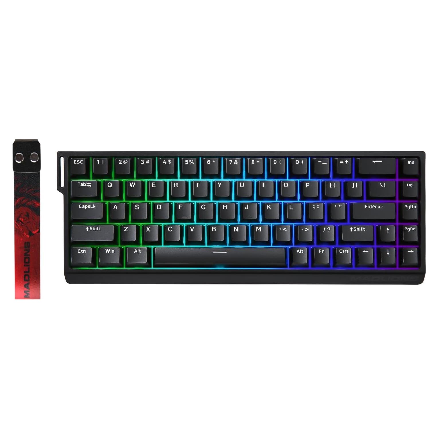 Teclado Mecánico Gaming YUNZII MAD68 HE 60% RGB Interruptor Pro Ámbar