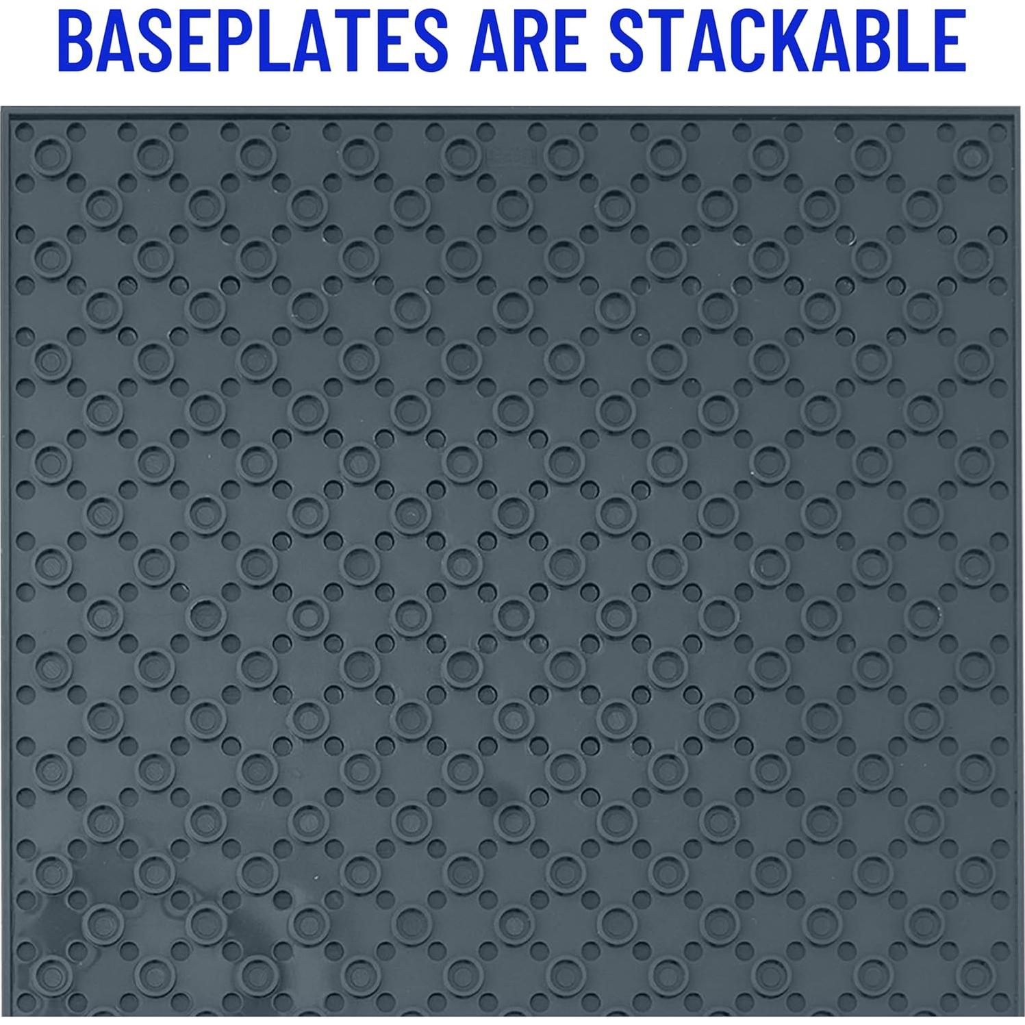 Placas Base Apilables Strictly Briks 4 Piezas 25,4 cm Gris