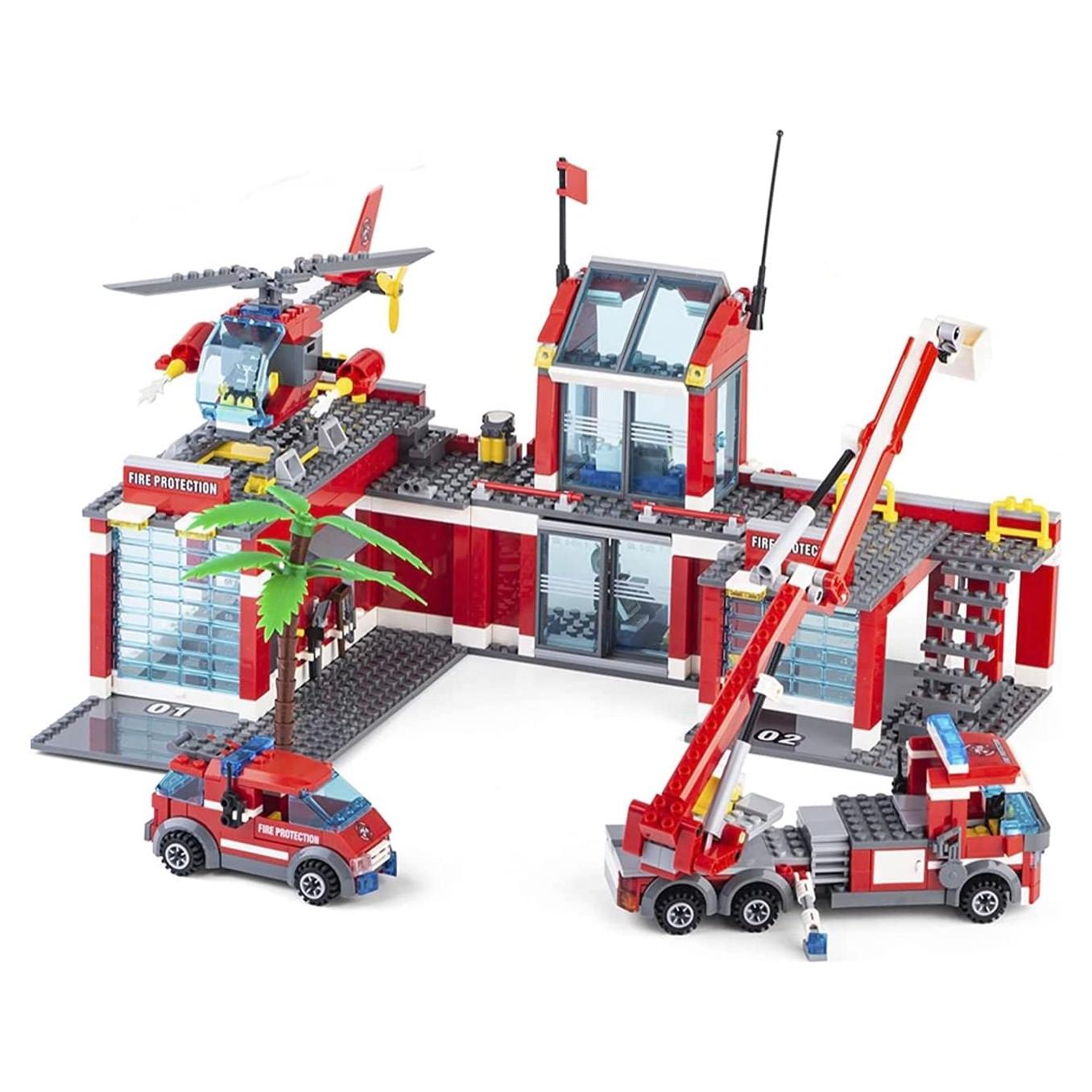 Estación de Bomberos General Jim 774 Piezas Modular 2 Niveles