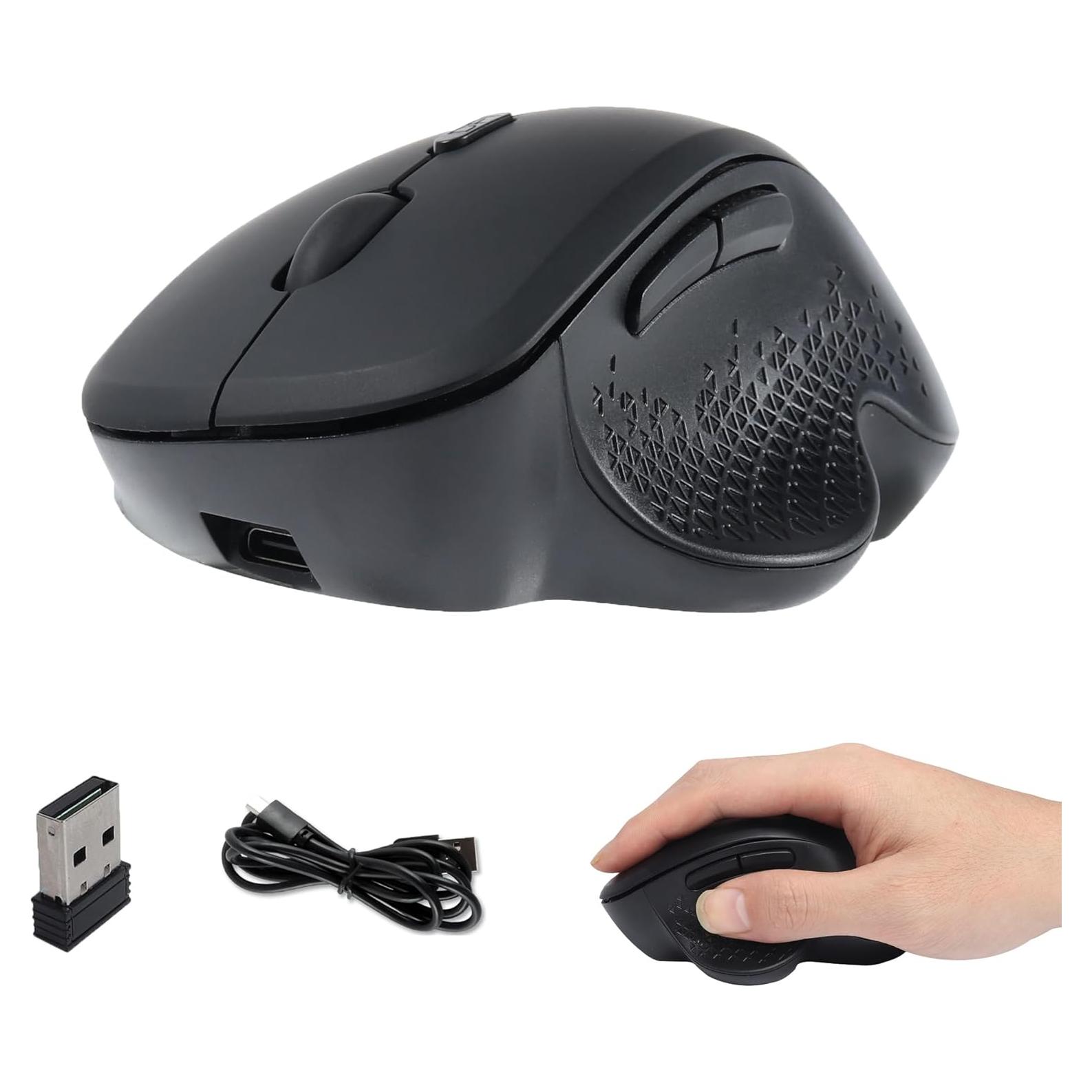 Ratón Vertical Inalámbrico Ergonómico CHUYI Negro 3 DPI Ajustables