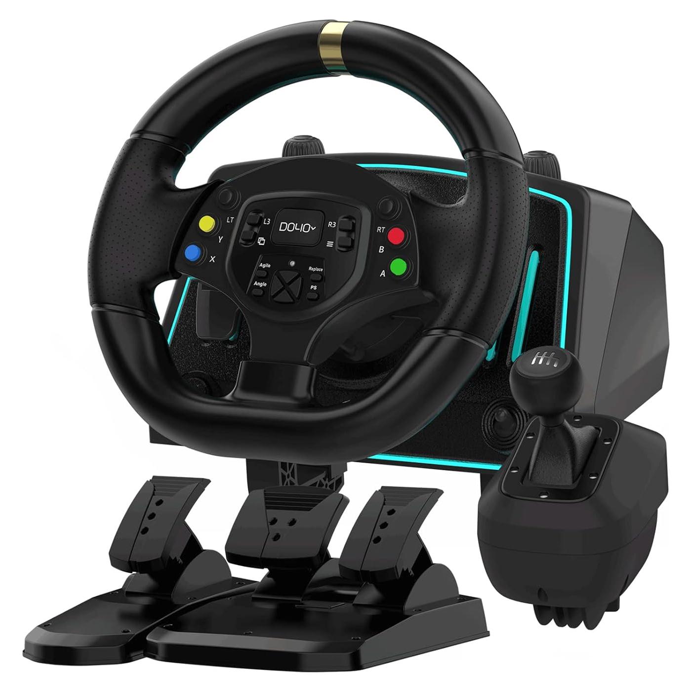 Volante de Carreras NBCP 1080° con Pedales y Embrague