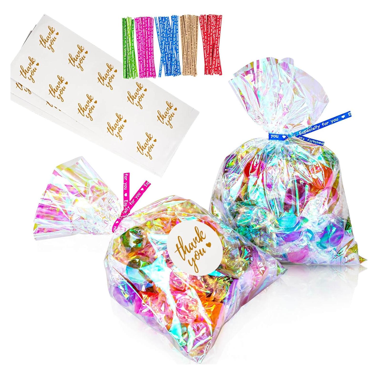 Bolsas de Celofán Iridiscentes 4x6 cm - Paquete de 100