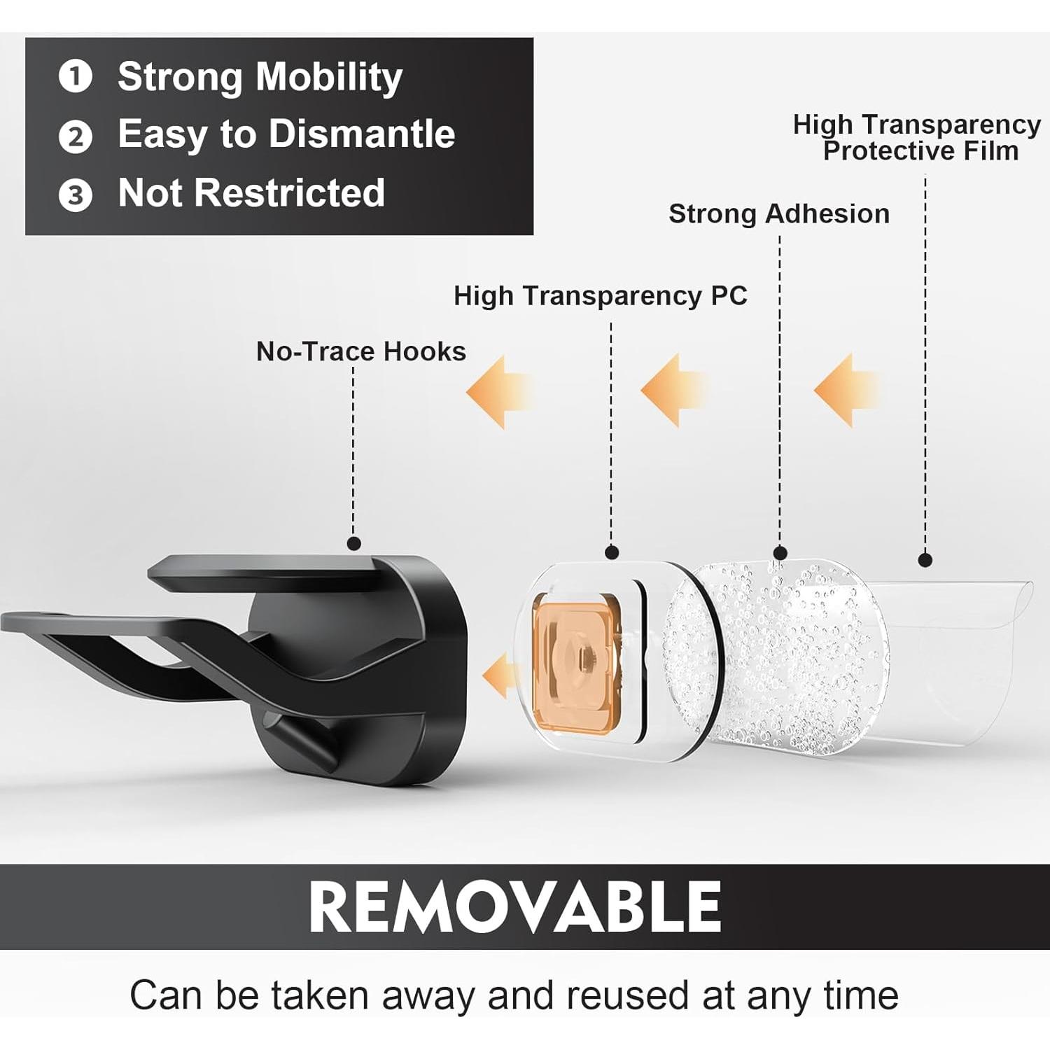 Ganchos Adhesivos para Sombreros ApexHub 22PCS Negro