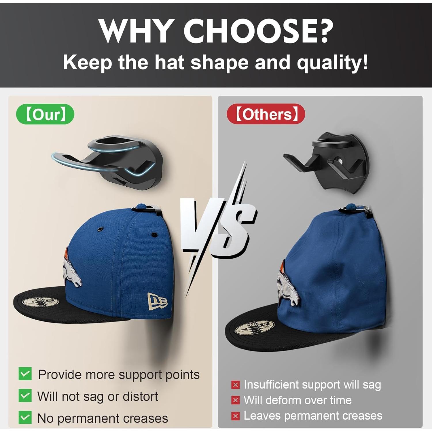 Ganchos Adhesivos para Sombreros ApexHub 22PCS Negro