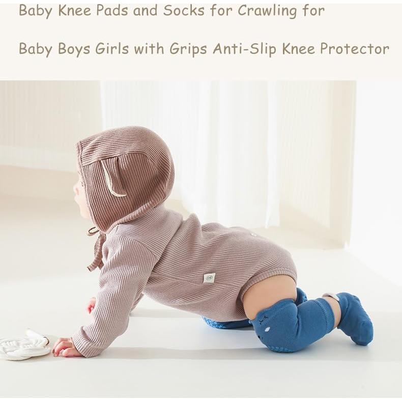 Feidoog Conjunto de Rodilleras y Calcetines Antideslizantes Bebé