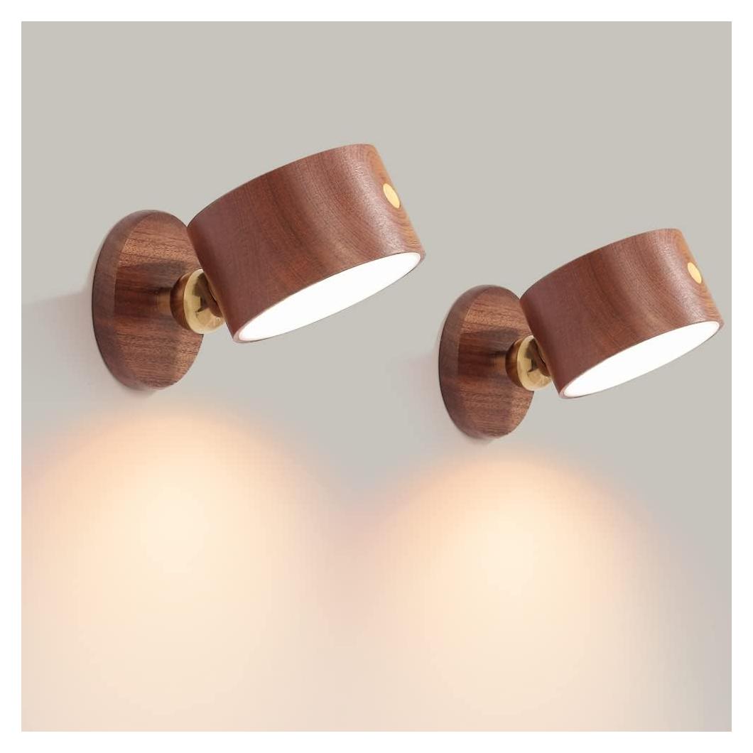 Luces de Lectura LED Inalámbricas Sapele 2 Pcs con USB