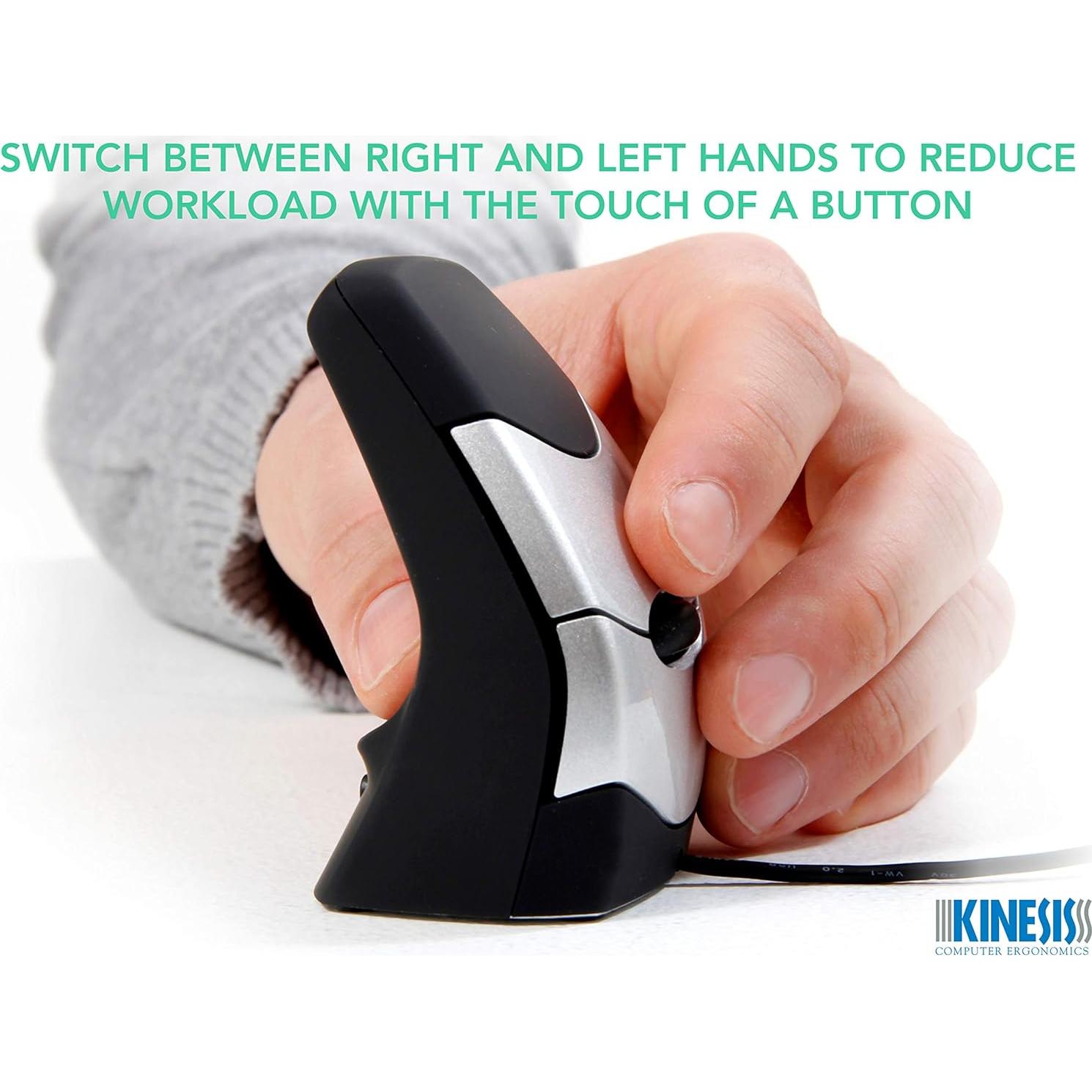 Ratón Vertical Ergonómico Kinesis DXT02 para Mano Izquierda y Derecha