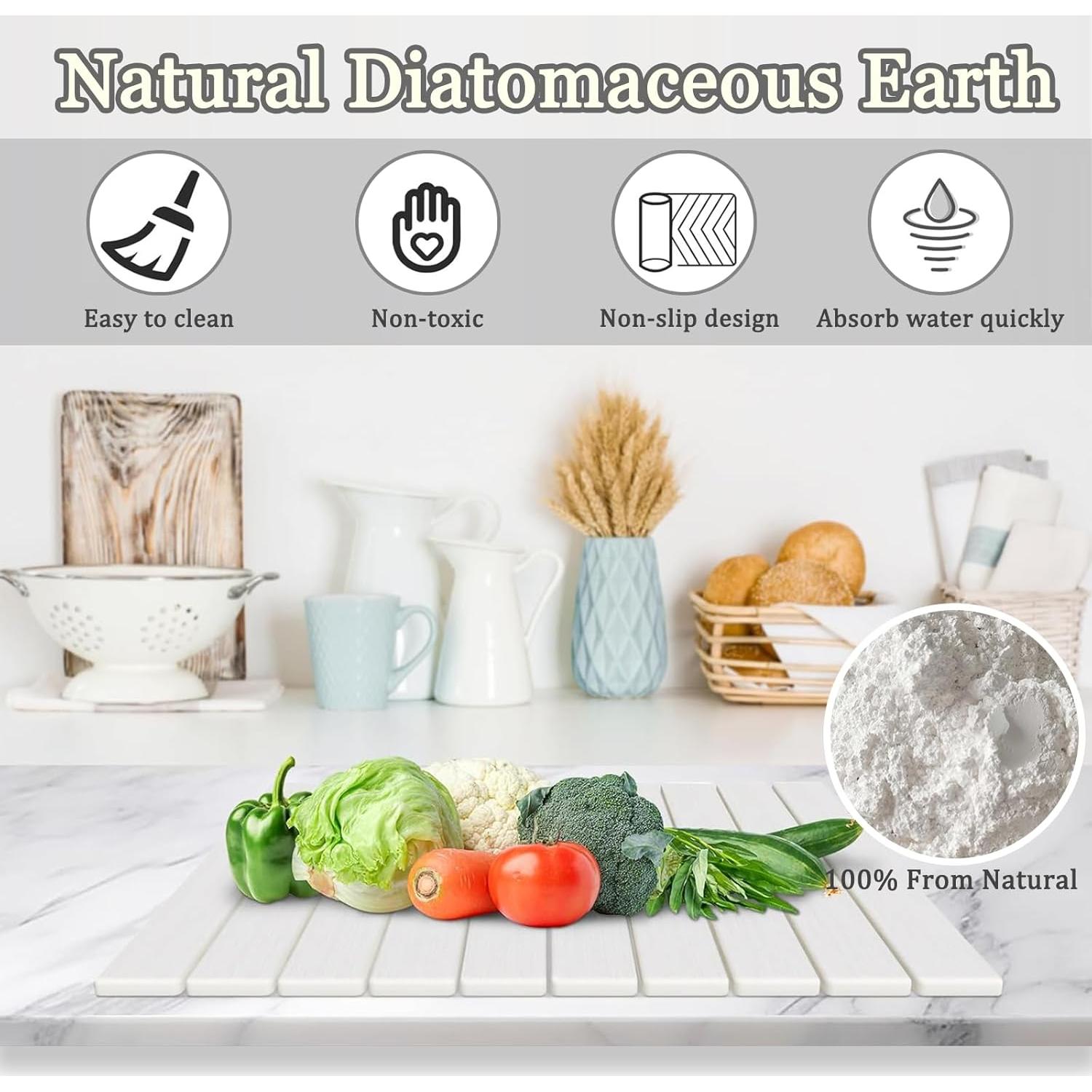 Alfombrilla de Secado de Piedra Diatomácea YCR 61x41cm Absorbente