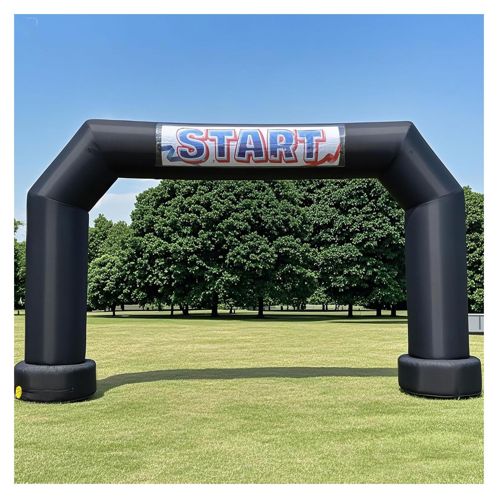 Arco Inflable Poligonal Wellcomer 6.1m Negro con Ventilador