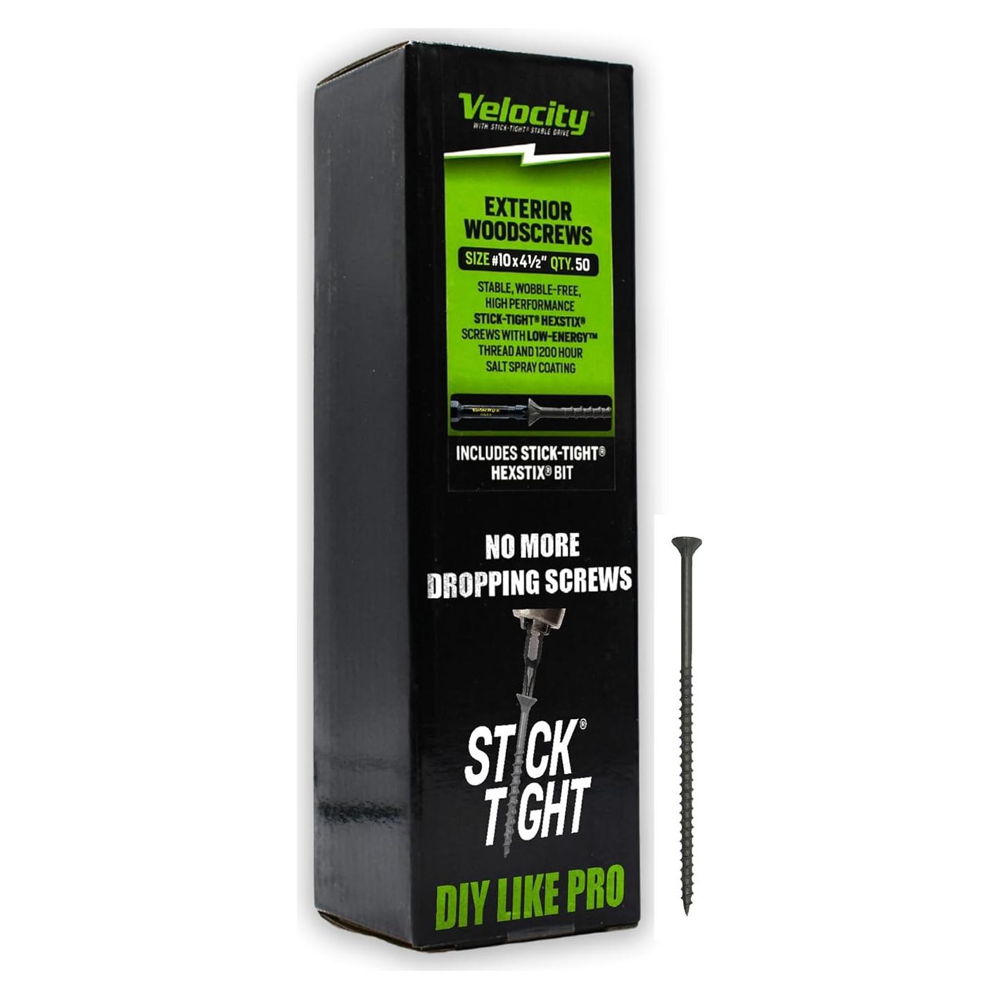 Tornillos de Madera Velocity #10 x 11.43 cm - 50 Piezas