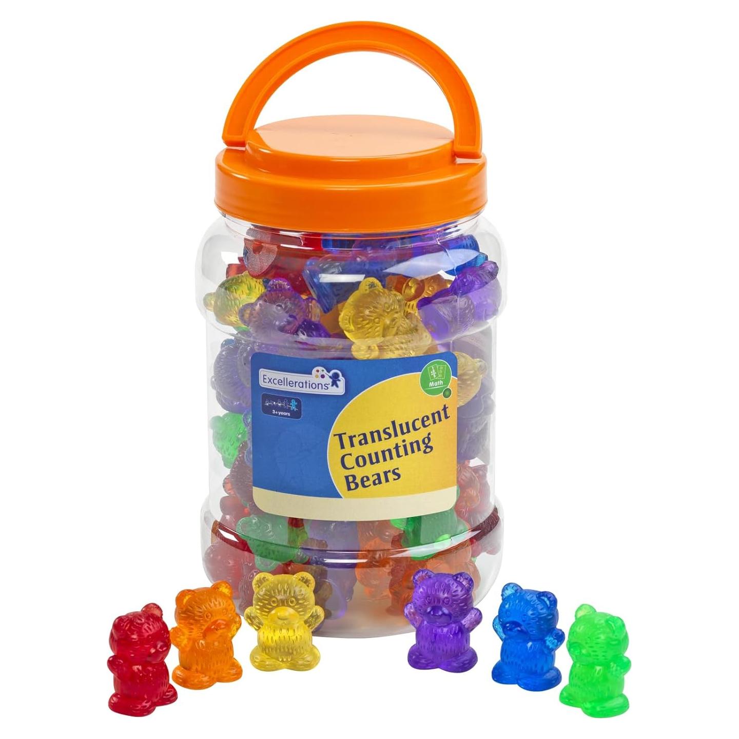 Osos Contadores Translúcidos 72 Piezas - Descuento Suministros
