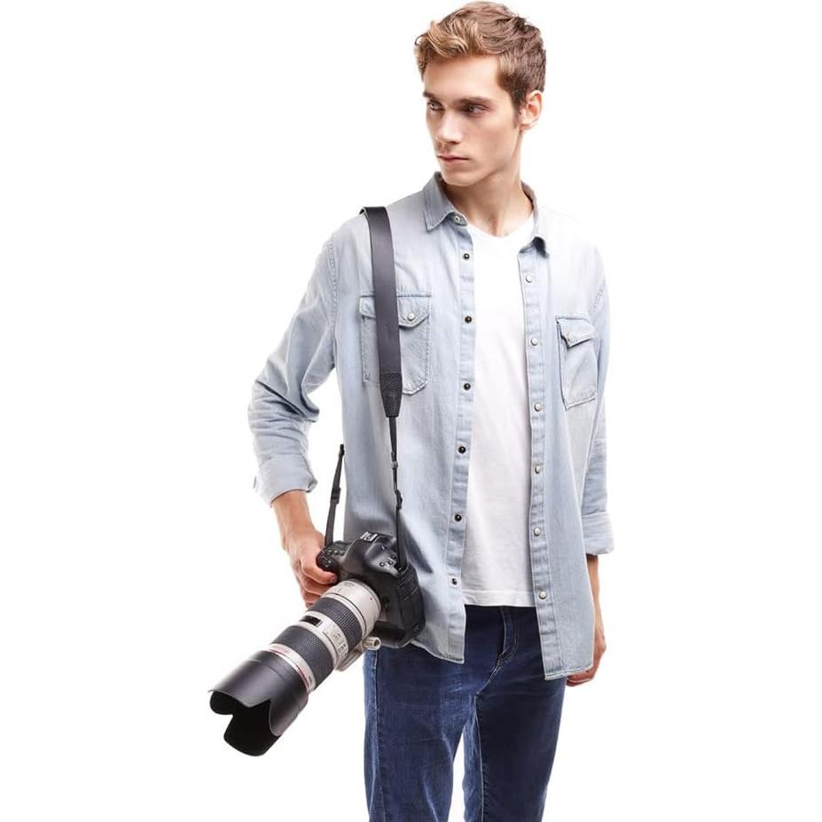 Correa de Hombro para Cámara CANPIS de Cuero Negro