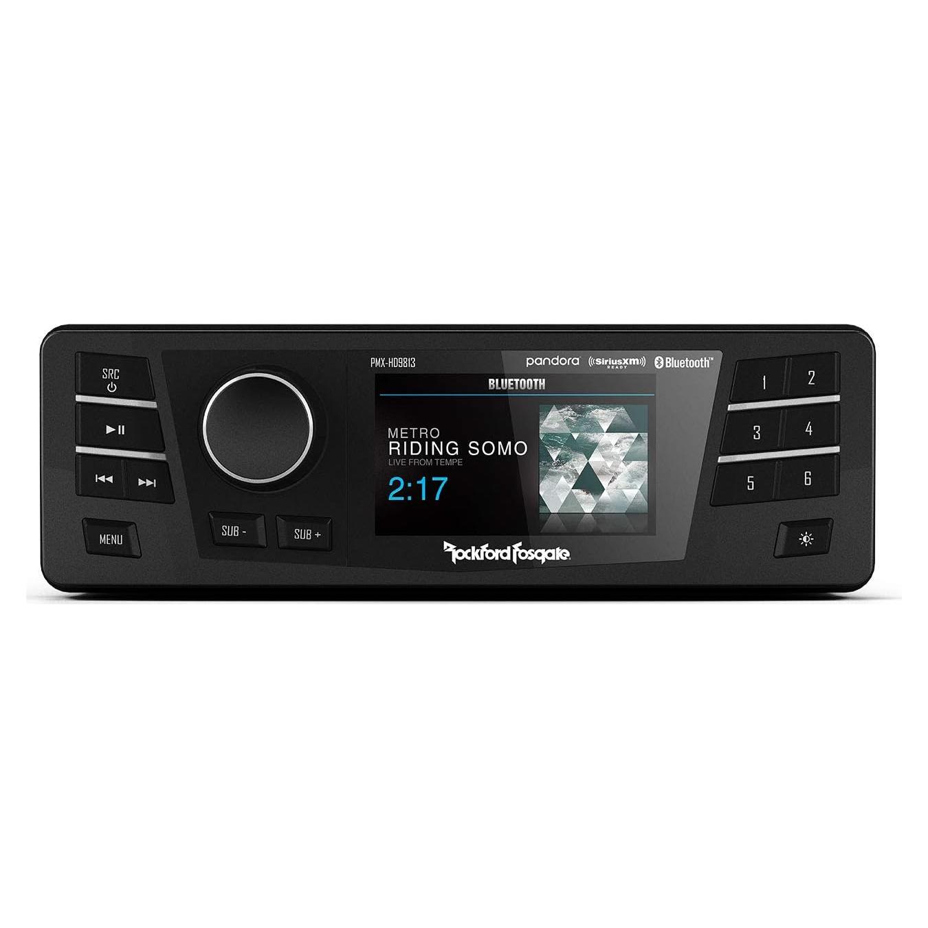 Receptor de Medios Digitales Rockford Fosgate PMX-HD9813 para Harley 1998-2013